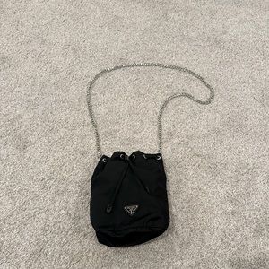 EUC Prada black Re-nylon pouch crossbody bag